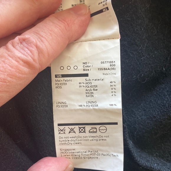 Retro Pink/Black Wool Blend Dress by iRoo - Size 4 (EU 36) - Picture 10 of 10